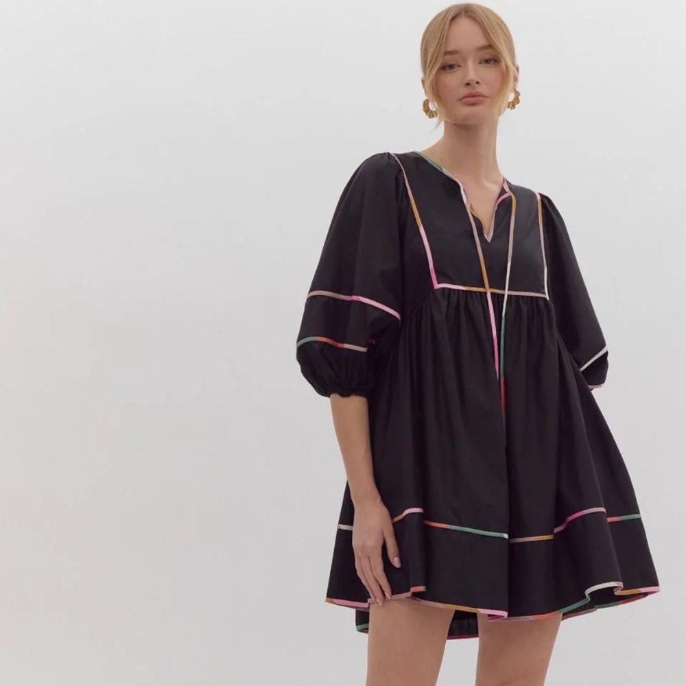 NWT Entro Black Babydoll Dress